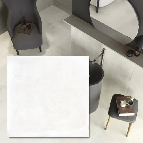 Płytka gresowa Soft Concrete White 60x60x2 cm - taras w odcieniu czystej bieli