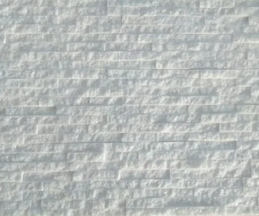 Kamień Dekoracyjny Tiles Marmur Pure White 10x40 cm – Łupany biały