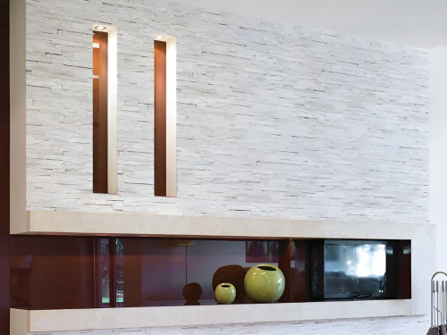 Tiles Kamień dekoracyjny marmur Pure White 10x40 biały