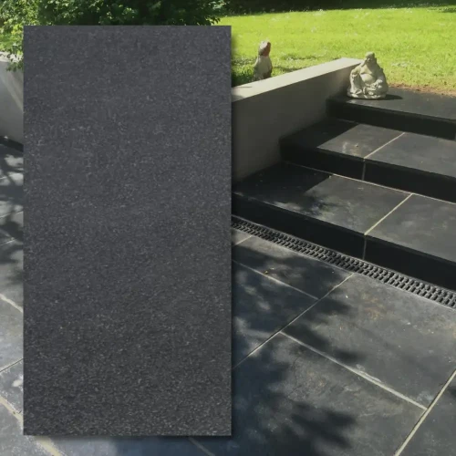 Płytka Kadappa Black Limestone Natural t/h 40x60x3 cm - kamień naturalny w czerni