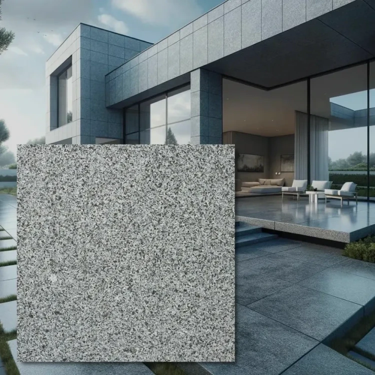 Płytka granitowa Dark Grey New G654 płomieniowana 60x60x5 cm