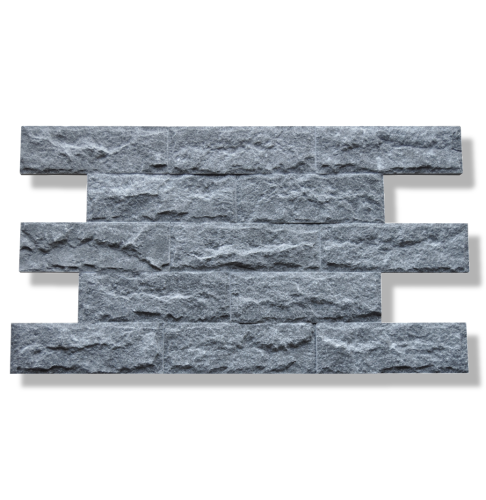 Kamień Elewacyjny Marmur Pure Grey 10x30 cm – Łupana Cegiełka szara