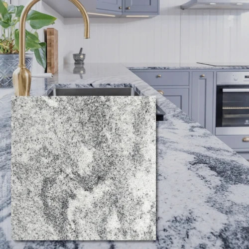 Płytka granitowa Viscount White Polerowana 60x60x1,5 cm - ponadczasowa biel z efektownymi żyłkami