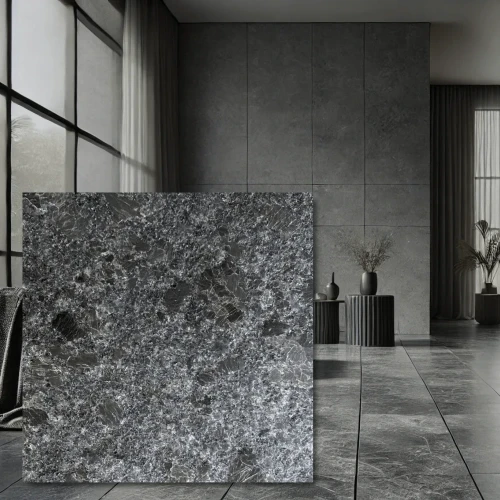 Płytka granitowa Steel Grey 60x60x1,2 cm Lappato - naturalny kamień w formacie XXL