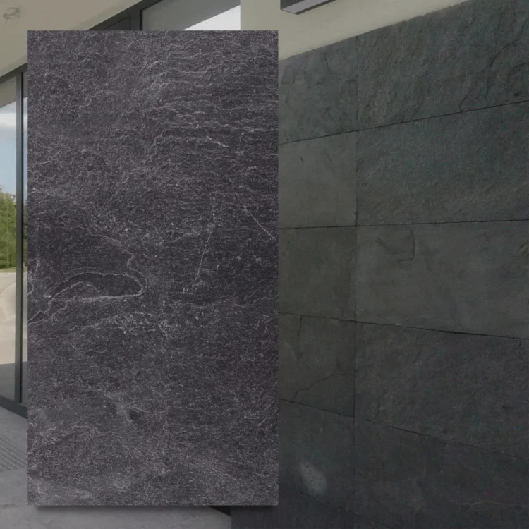 Kamień elewacyjny Silver Grey Naturalny 30x90x1,2 cm - naturalna powierzchnia