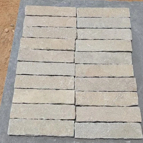 Kamień Elewacyjny Wapień Tiles Tandur Yellow Limestone Natural 7x30 cm – Bębnowany / Szlifowany zółty