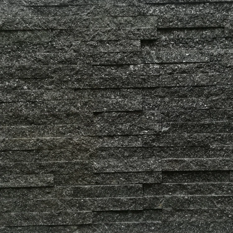 Kamień elewacyjny-dekoracyjny kwarcytowy czarny Stackstone Black 10x36x0,8-1,3 cm – zdjęcie 2