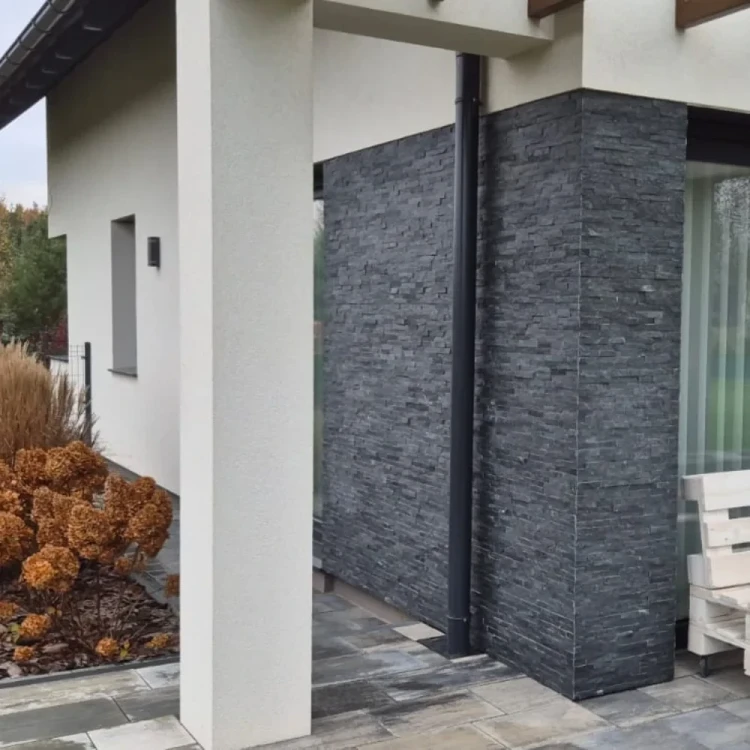 Kamień elewacyjny-dekoracyjny kwarcytowy czarny Stackstone Black 10x36x0,8-1,3 cm – zdjęcie 4