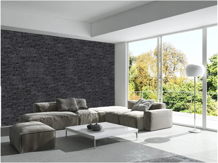 Kamień elewacyjny-dekoracyjny kwarcytowy czarny Stackstone Black 10x36x0,8-1,3 cm – zdjęcie 7