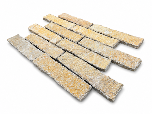 Kamien elewacyjny Tandur Yellow Limestone Natural 7x30x2 cm - wapien