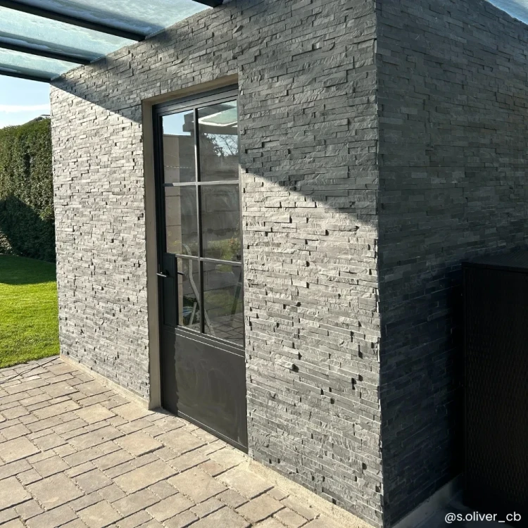 Kamień elewacyjny dekoracyjny łupek czarny 10x36 Black Slate Stackstone – zdjęcie 5