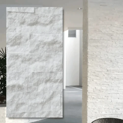 Kamień dekoracyjny marmurowy Pure White Brick 7x30 - naturalny marmur w formacie cegiełki