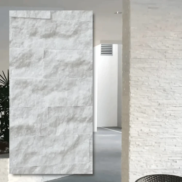 Kamień dekoracyjny marmurowy Pure White Brick 7x30 - naturalny marmur w formacie cegiełki