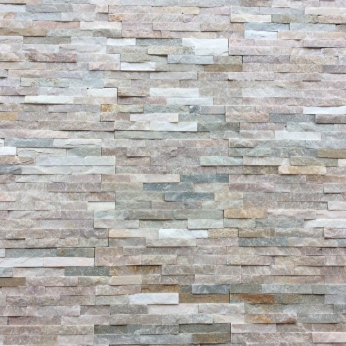 Kamień elewacyjny-dekoracyjny kwarcytowy Stackstone Beige Slate beżowo szary 10x36 – zdjęcie 2
