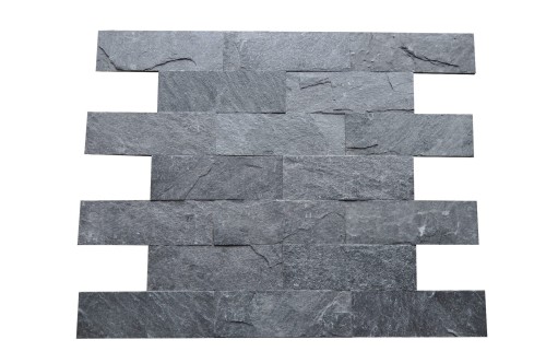 Kamień elewacyjny-dekoracyjny kwarcytowy Silver Grey Brick 10x30 – zdjęcie 2