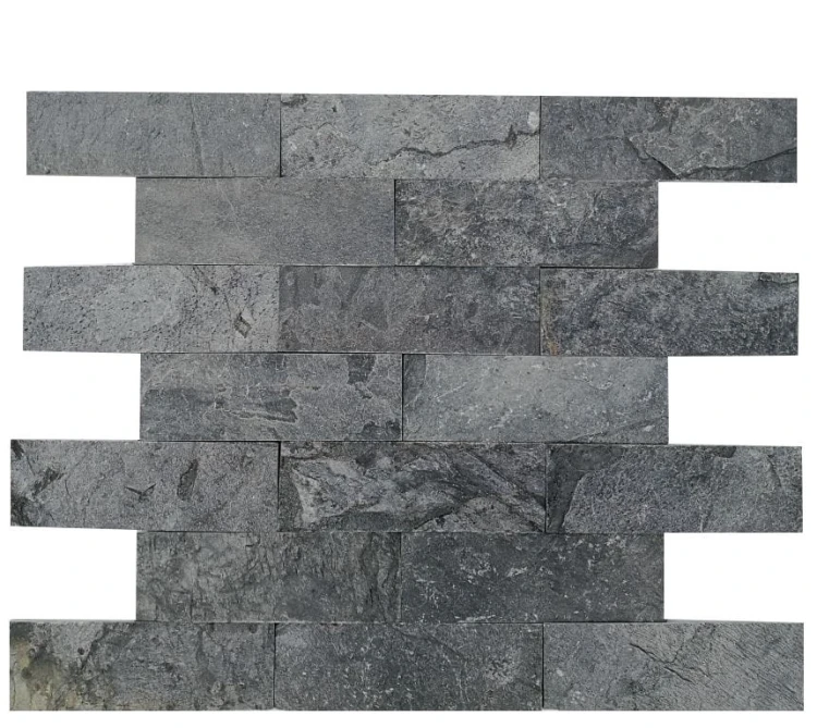 Kamień elewacyjny-dekoracyjny kwarcytowy Silver Grey Brick 10x30 – zdjęcie 4