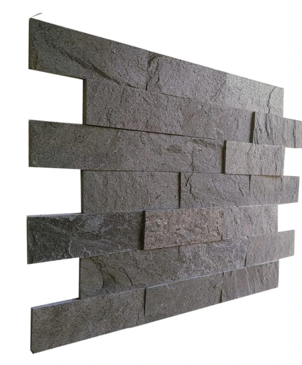 Kamień elewacyjny-dekoracyjny kwarcytowy Silver Grey Brick 10x30 – zdjęcie 5