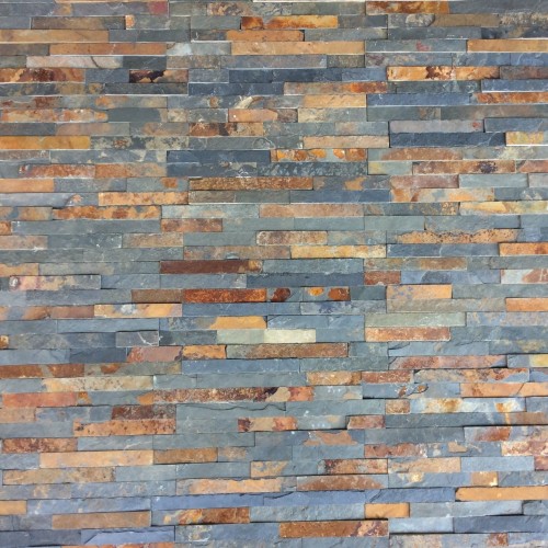 Kamień elewacyjny-dekoracyjny łupkowy multicolor 10x36x0,8-1,3 cm – zdjęcie 2