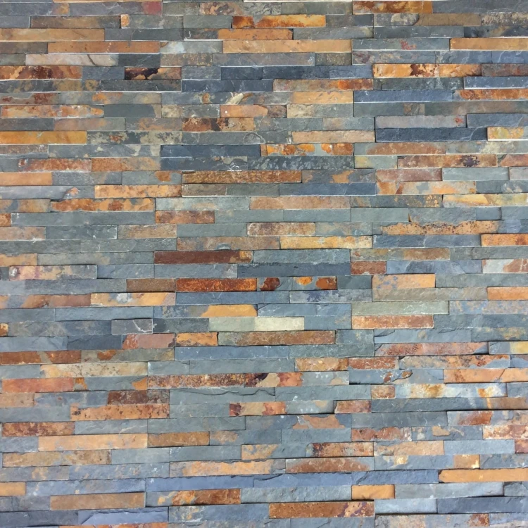 Kamień elewacyjny-dekoracyjny łupkowy multicolor 10x36x0,8-1,3 cm – zdjęcie 2