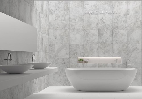 Tiles Płytka marmurowa Carrara Royal polerowana 61x40,5x1,2 cm biały
