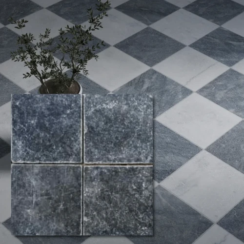 Płytka marmurowa Blue Stone 10x10x1 cm - granatowy kamień naturalny