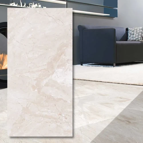 Marmur Coffee White / Queen Beige satynowa matowa 61x40,6x1,2 cm - szlachetny kamień w matowym wykończeniu