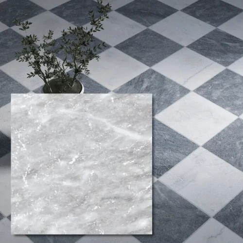 Płytka marmurowa Light Bluestone bębnowana 20,3x20,3x1,2 cm - naturalny kamień o postarzanej fakturze
