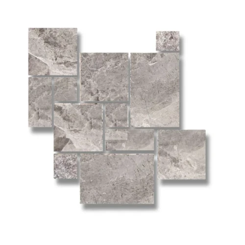 Płytka marmurowa 12 mm Atlantic Grey satynowa matowa modularna komplet = 0,742m2 | Komplet Rzymski – zdjęcie 2