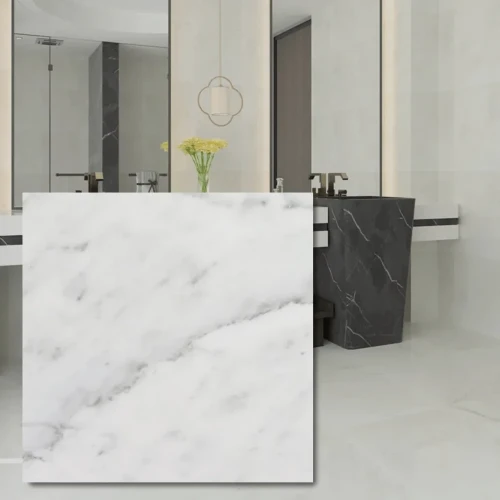 Płytka marmurowa Mugla White 20x20x1 cm - biały marmur o subtelnym połysku