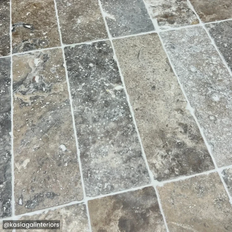 Kamień dekoracyjny 10mm Trawertyn Ash Bębnowany 7,5x15 cm – zdjęcie 7