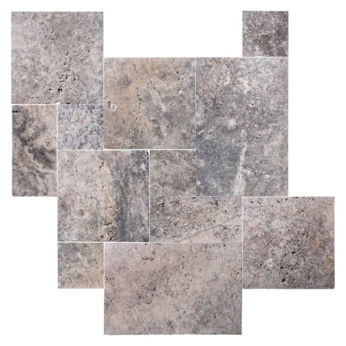Płytka Trawertyn 12mm Ash Antyczny Roman Opus 1kpl= 0,742m2 | Komplet Rzymski – zdjęcie 2