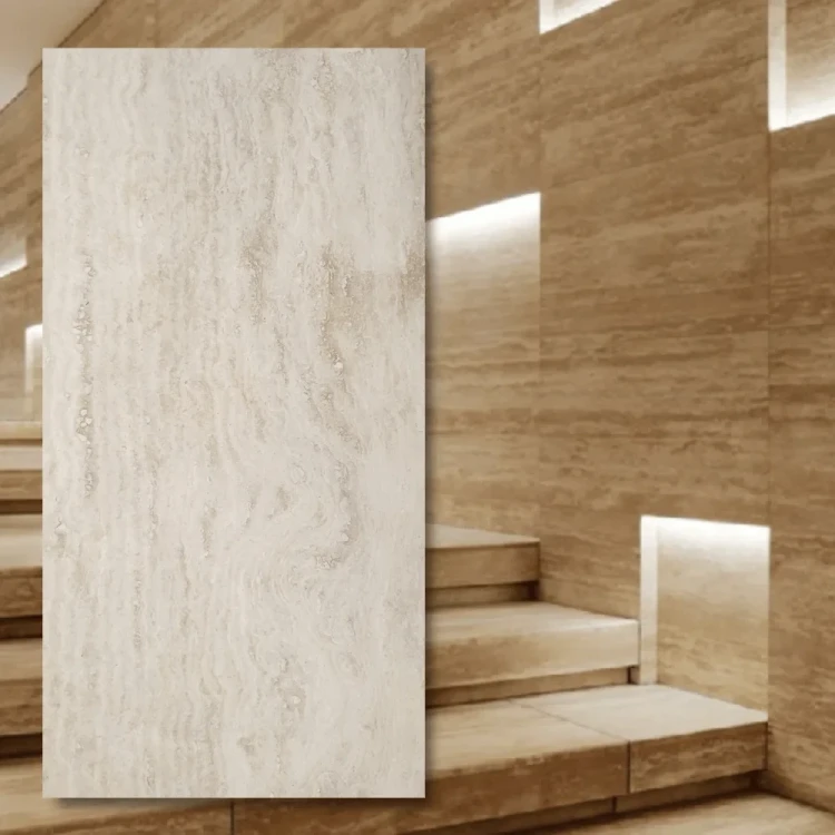 Trawertyn Bianco Classic Vein Cut Filled&amp;Honed 12 mm - format 61x30,5 cm