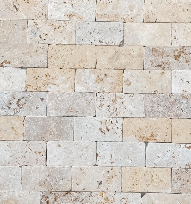 Kamień dekoracyjny trawertyn Ivory Classic Mix 7,5x15 – zdjęcie 3