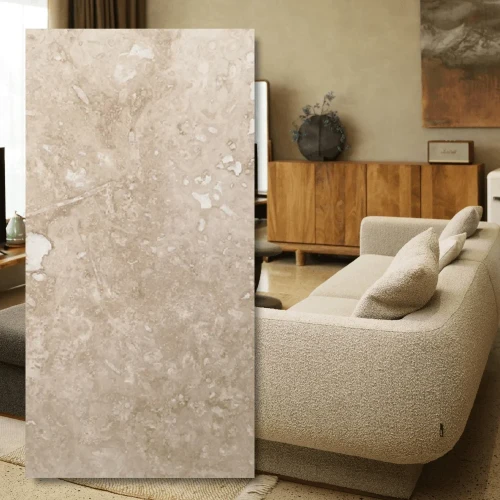 Trawertyn Light Com bębnowany 40,6×61×1,2 cm – jasny kamień naturalny