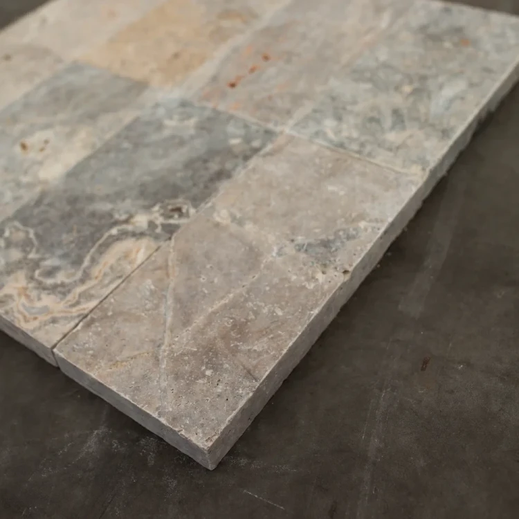 Trawertyn Ash Argent 3cm antykowany 15,3x30,5x3 taras ogród basen – zdjęcie 5