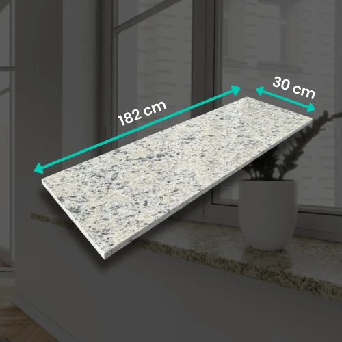Parapet granitowy polerowany Icarai 182x30x2 cm - kamień do nowoczesnych wnętrz