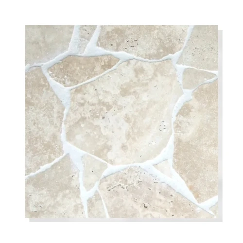 Trawertyn dzikówka / crazy paving SC na taras chodnik Ivory Classic Mix gr. 3cm – zdjęcie 2