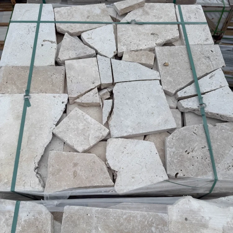Trawertyn dzikówka / crazy paving SC na taras chodnik Ivory Classic Mix gr. 3cm – zdjęcie 6