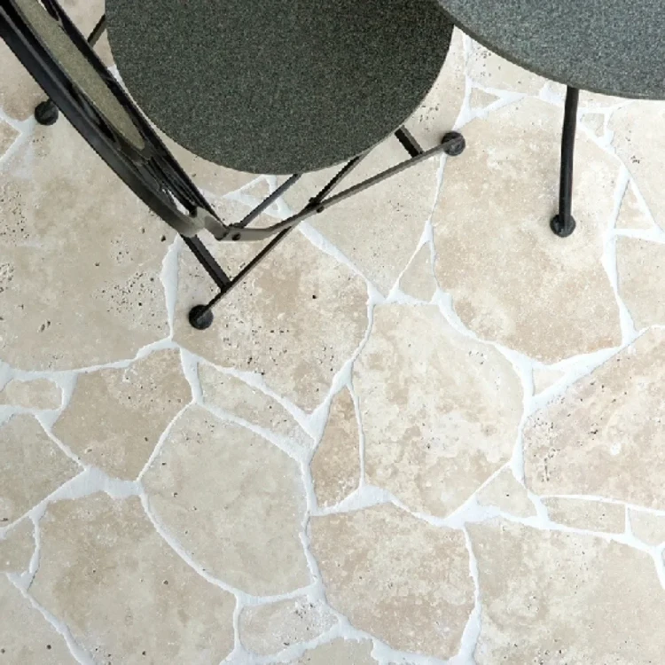 Trawertyn dzikówka / crazy paving SC na taras chodnik Ivory Classic Mix gr. 3cm – zdjęcie 7