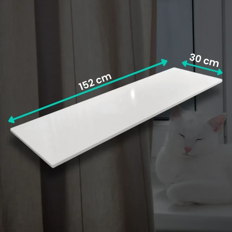 Parapet konglomeratowy Polare Snow White 152x30 cm - nowoczesna elegancja w bieli