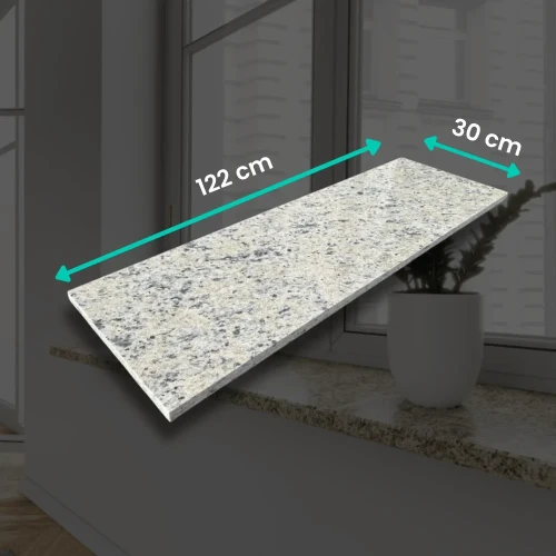 Parapet granitowy polerowany Icarai 122x30x2 cm - elegancja kamienia naturalnego