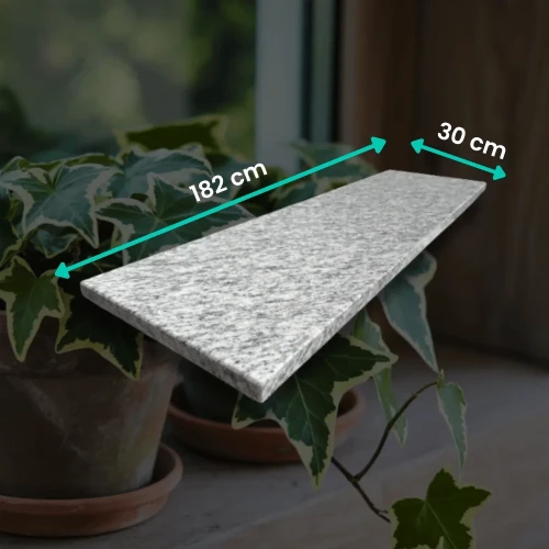 Parapet granitowy polerowany Ipanema 182x33x2 cm – naturalny kamień o wymiarze 182 cm