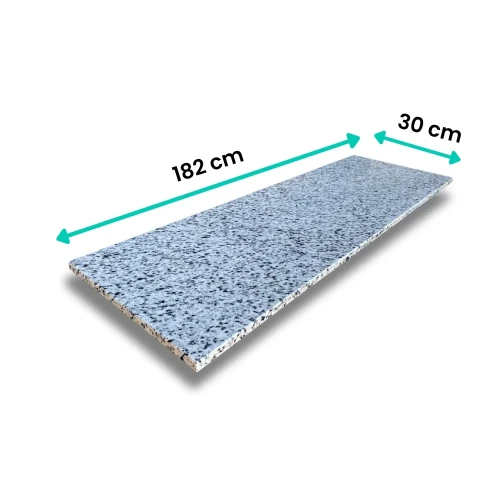 Parapet granitowy polerowany New Bianco 182x30x2 cm – zdjęcie 2