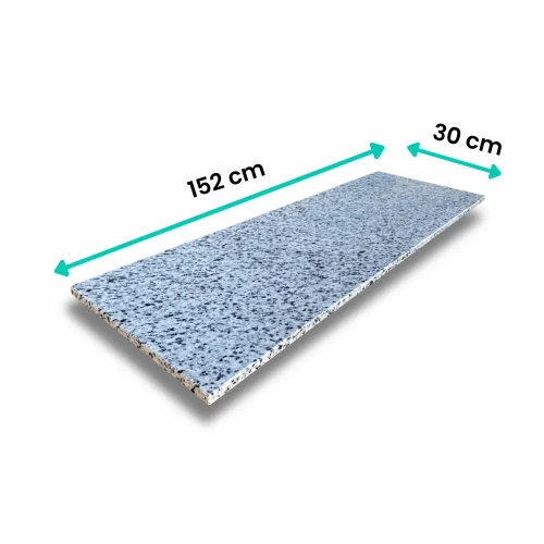 Parapet granitowy polerowany New Bianco 152x30x2 cm – zdjęcie 2