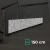 Podstopnica granitowa polerowana G602 150x15x2 cm - szlachetny granit w odcieniu szarosci