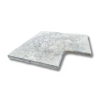 Obrzeże Basenowe Trawertyn Tiles Silver Greige Ash 40,6x61x3 cm – Szczotkowane szare