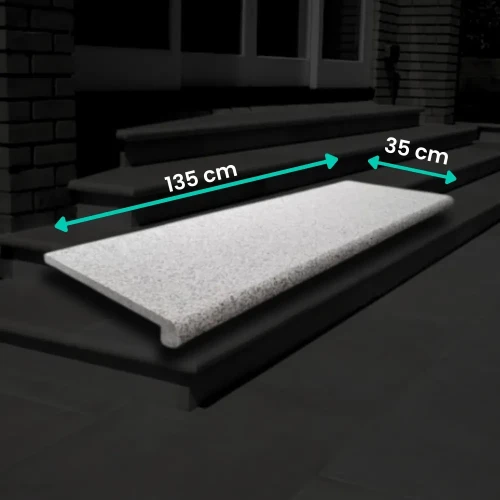 Schodek granitowy G603 135x35x2 cm - naturalna stopnica Bullnose