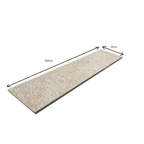 Stopnica granitowa beż płomieniowana G682 150x33x2 – zdjęcie 2