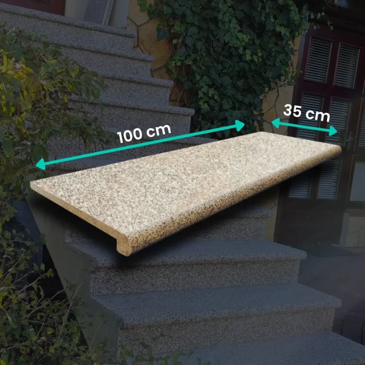 Schodek Granitowy G682 100x35x2 cm - stopnica Bullnose i obrzeże basenowe