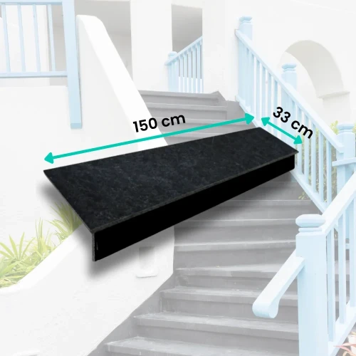 Zestaw schodowy Bazalt G690 Bazalt Black 150×33×2 / 150×15×2 cm